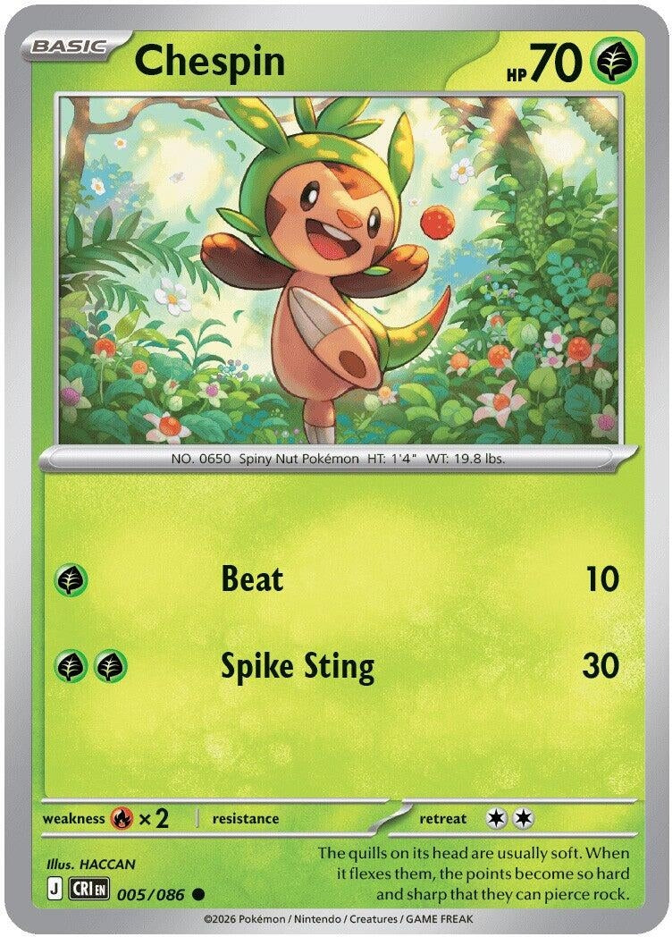 Image for Chespin (005/086) (CRI) - Pokemon
