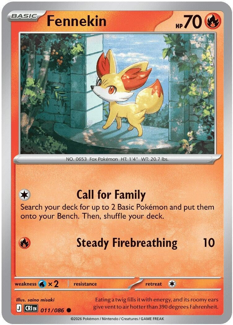 Image for Fennekin (011/086) (CRI) - Pokemon