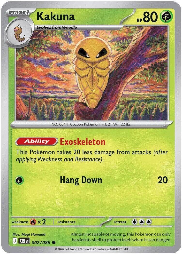 Image for Kakuna (002/086) (CRI) - Pokemon