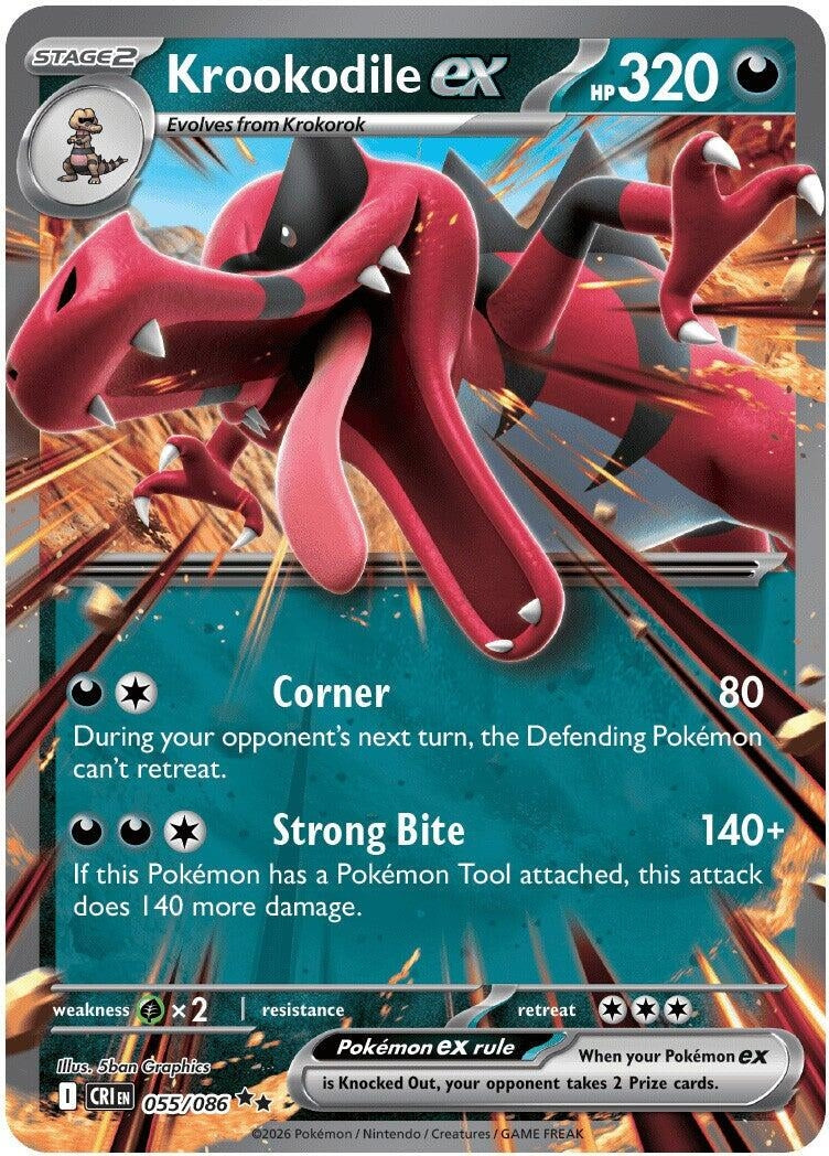 Image for Krookodile ex (055/086) (CRI) - Pokemon