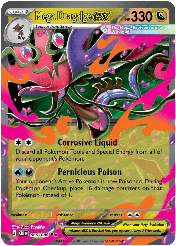 Image for Mega Dragalge ex (065/086) (CRI) - Pokemon