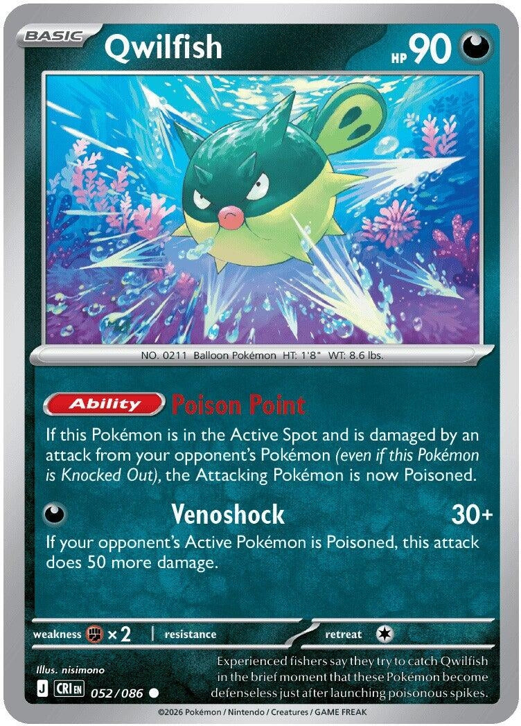 Image for Qwilfish (052/086) (CRI) - Pokemon