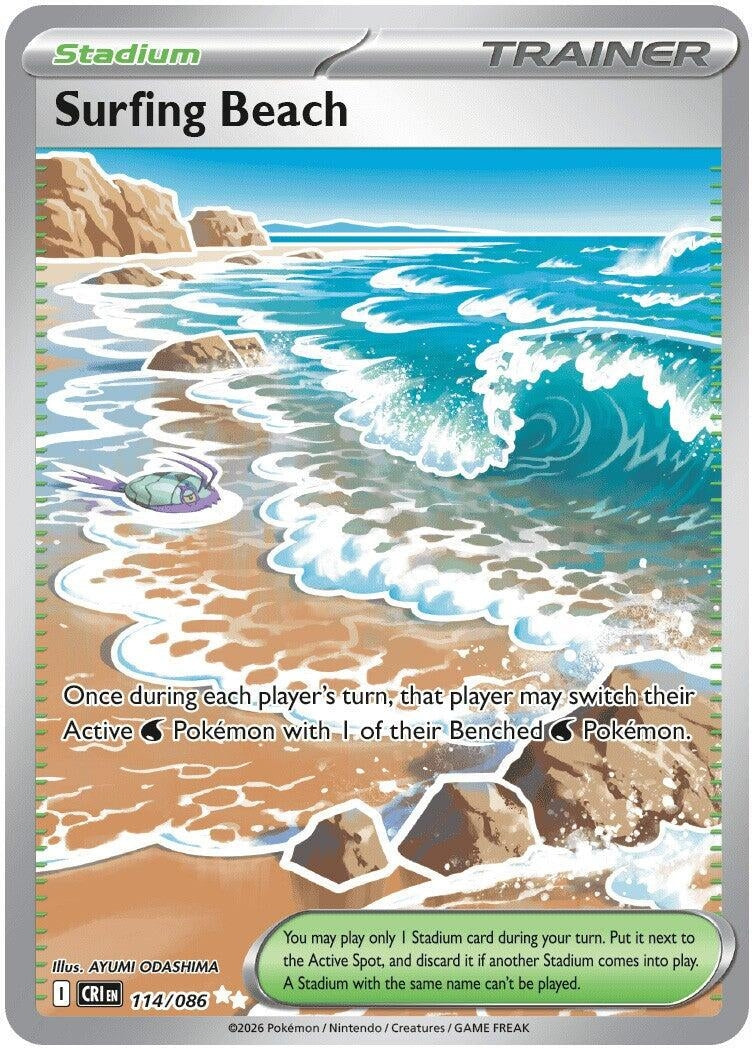Image for Surfing Beach (114/086) (CRI) - Pokemon