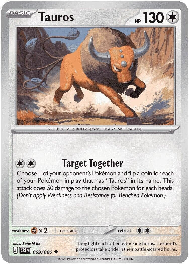 Image for Tauros (069/086) (CRI) - Pokemon