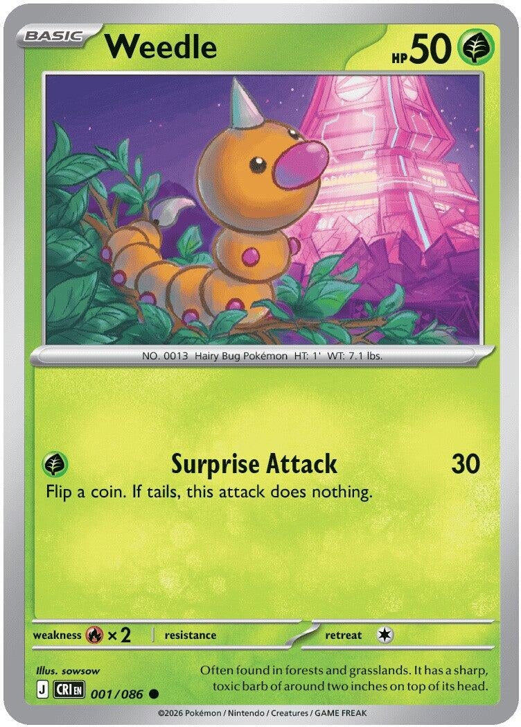 Image for Weedle (001/086) (CRI) - Pokemon