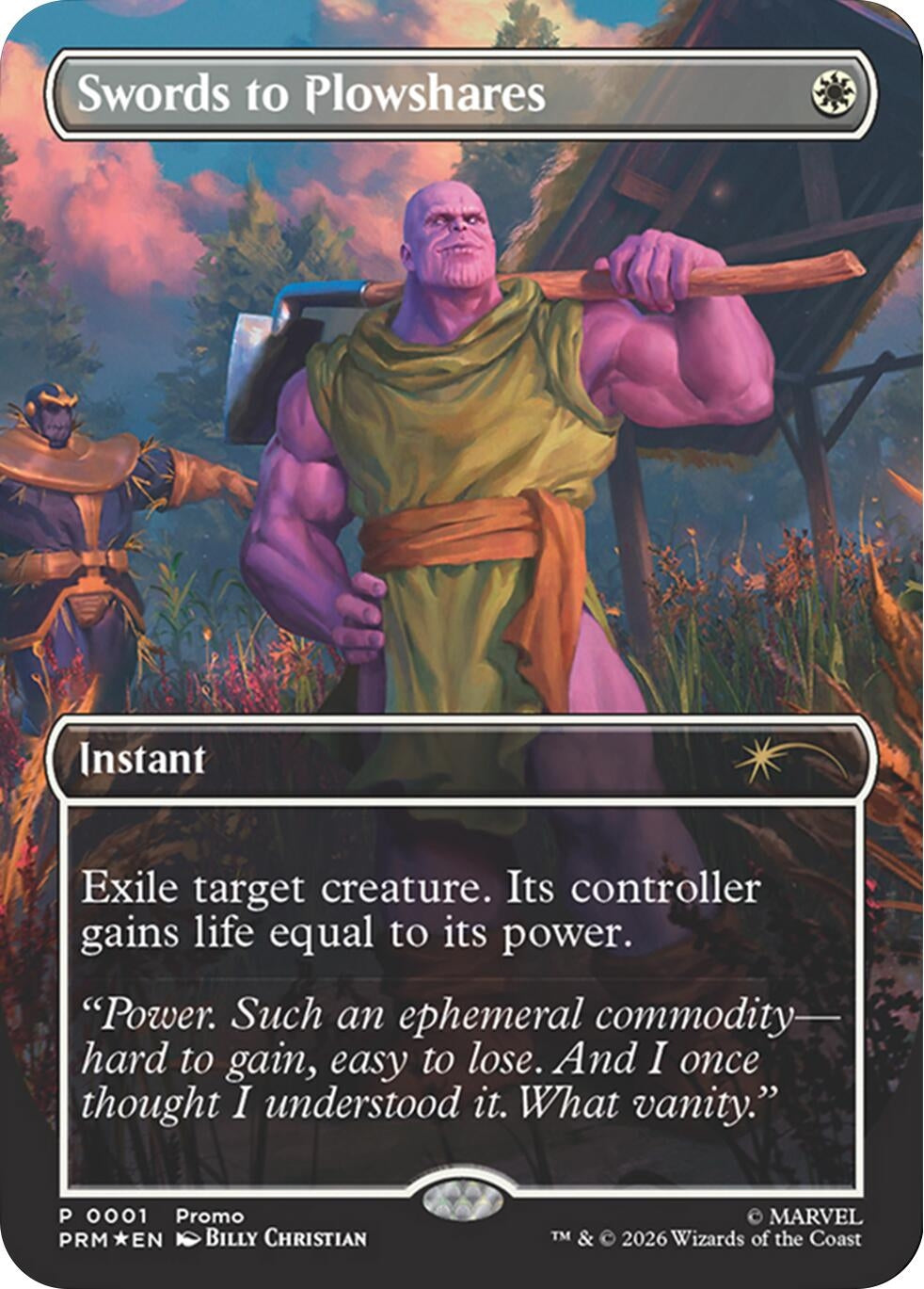 Image for Swords to Plowshares (Borderless) (Magazine Insert) (1) (MEDIA) - Magic: The Gathering
