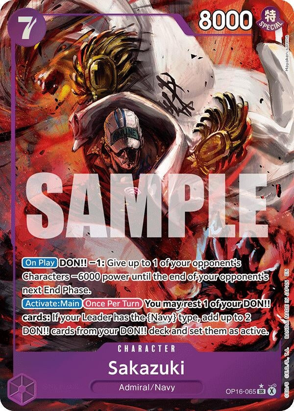 Image for Sakazuki (Alternate Art) (OP16-065) (OP16) - One Piece Card Game