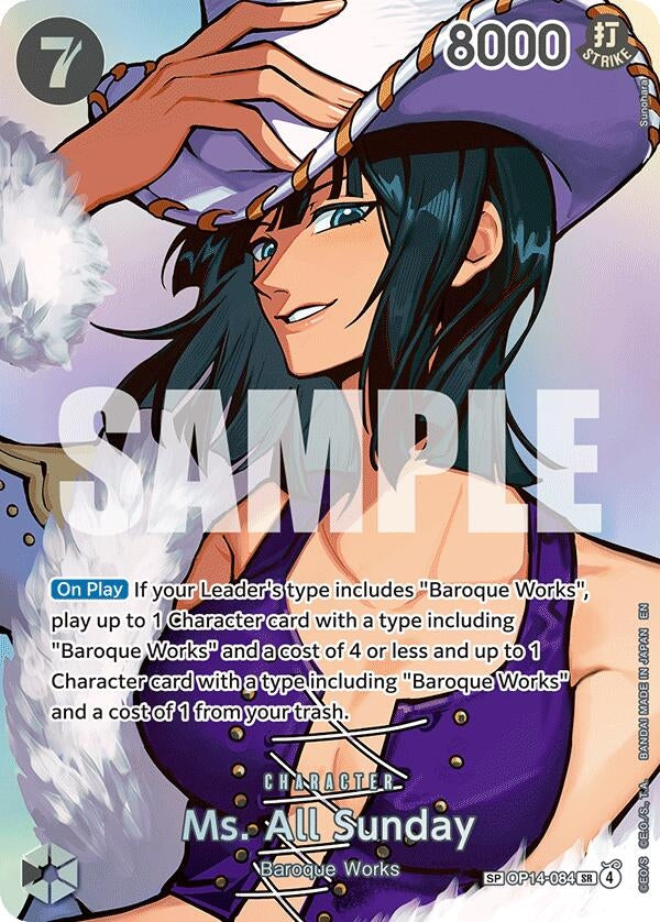 Image for Ms. All Sunday (SP) (OP14-084) (OP16) - One Piece Card Game