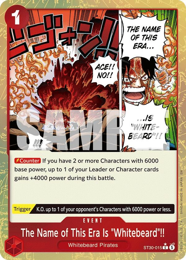 Image for The Name of This Era Is "Whitebeard"!! (Parallel) (ST30-015) (ST-30) - One Piece Card Game