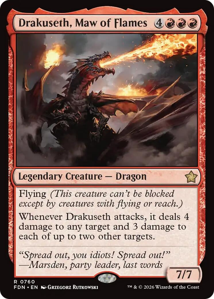 Drakuseth, Maw of Flames (0760) (760) (FDN)