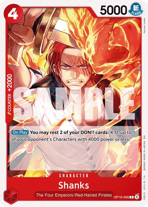 Image for Shanks (OP16-006) (OP16) - One Piece Card Game
