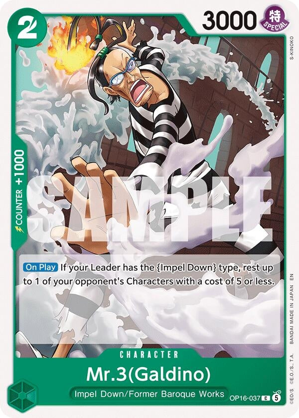 Image for Mr.3(Galdino) (037) (OP16-037) (OP16) - One Piece Card Game