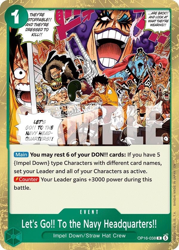 Image for Let's Go!! To the Navy Headquarters.. (OP16-038) (OP16) - One Piece Card Game