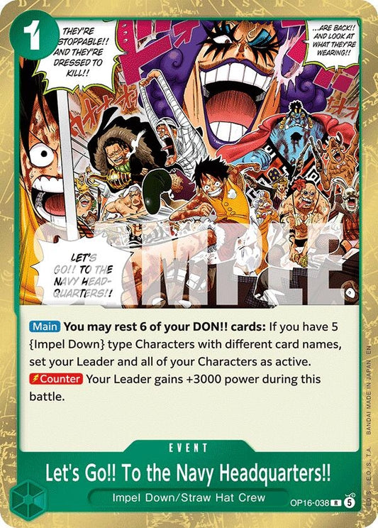 Image for Let's Go!! To the Navy Headquarters.. (OP16-038) (OP16) - One Piece Card Game