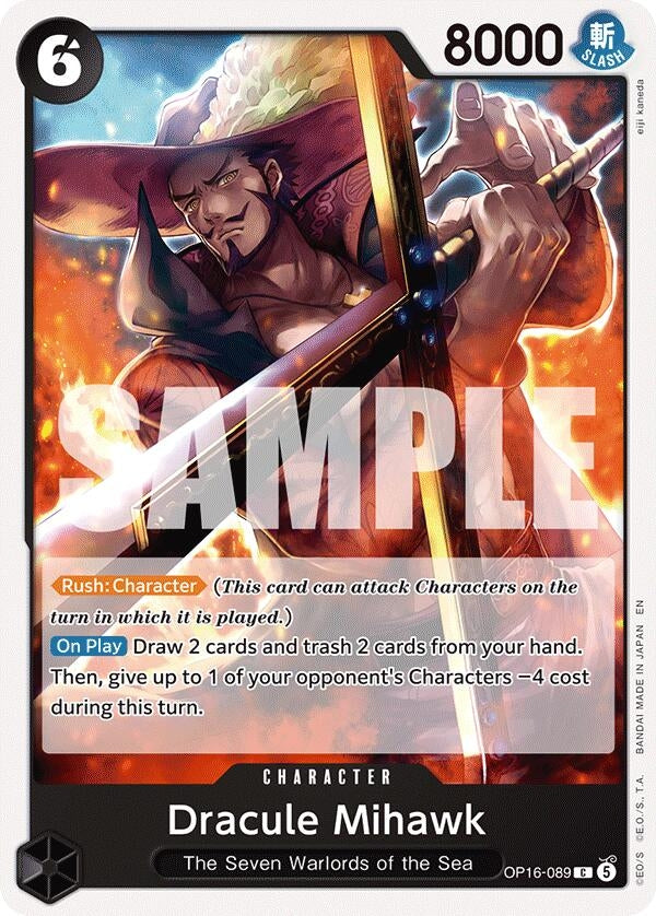 Image for Dracule Mihawk (OP16-089) (OP16) - One Piece Card Game