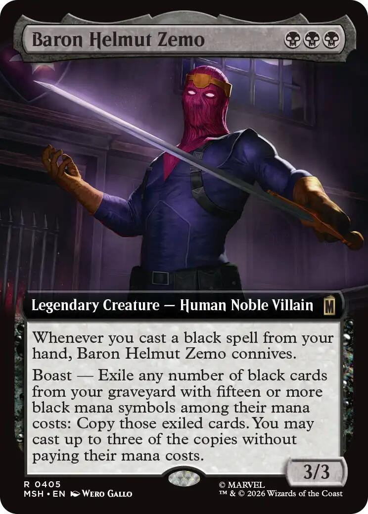 Image for Baron Helmut Zemo (Extended Art) (405) (MSH) - Magic: The Gathering