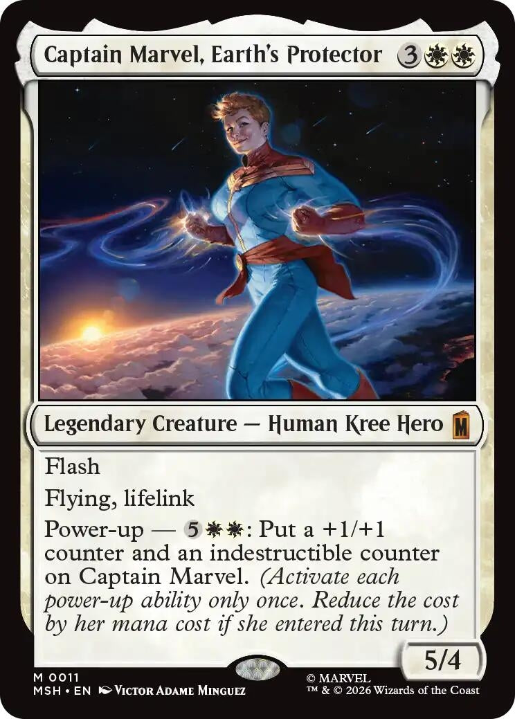 Image for Captain Marvel, Earth's Protector (11) (MSH) - Magic: The Gathering