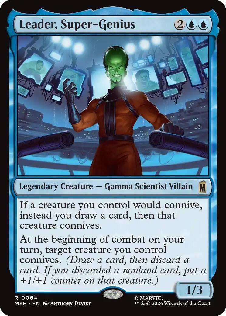 Image for Leader, Super-Genius (64) (MSH) - Magic: The Gathering