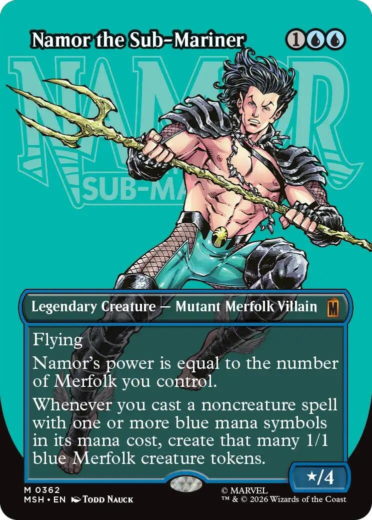 Image for Namor the Sub-Mariner (Borderless) (0362) (362) (MSH) - Magic: The Gathering