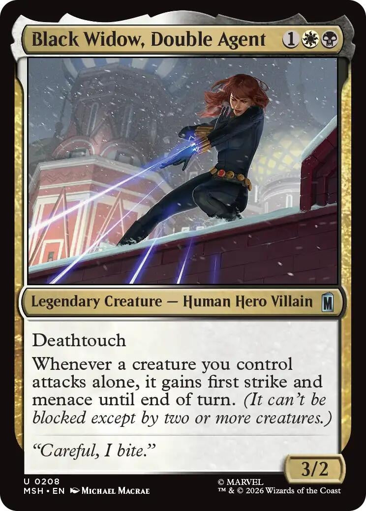 Image for Black Widow, Double Agent (208) (MSH) - Magic: The Gathering