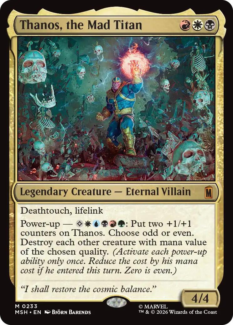 Image for Thanos, the Mad Titan (233) (MSH) - Magic: The Gathering