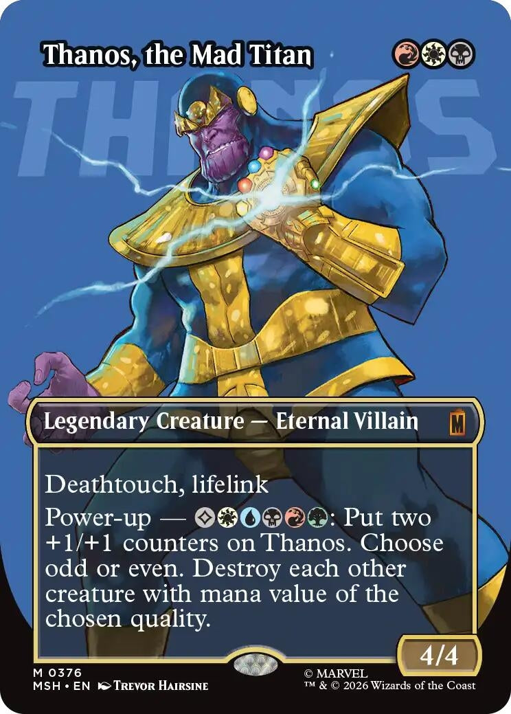 Image for Thanos, the Mad Titan (Borderless) (0376) (376) (MSH) - Magic: The Gathering