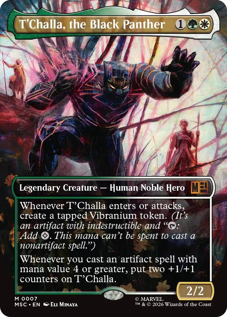 Image for T'Challa, the Black Panther (Borderless) (7) (MSC) - Magic: The Gathering
