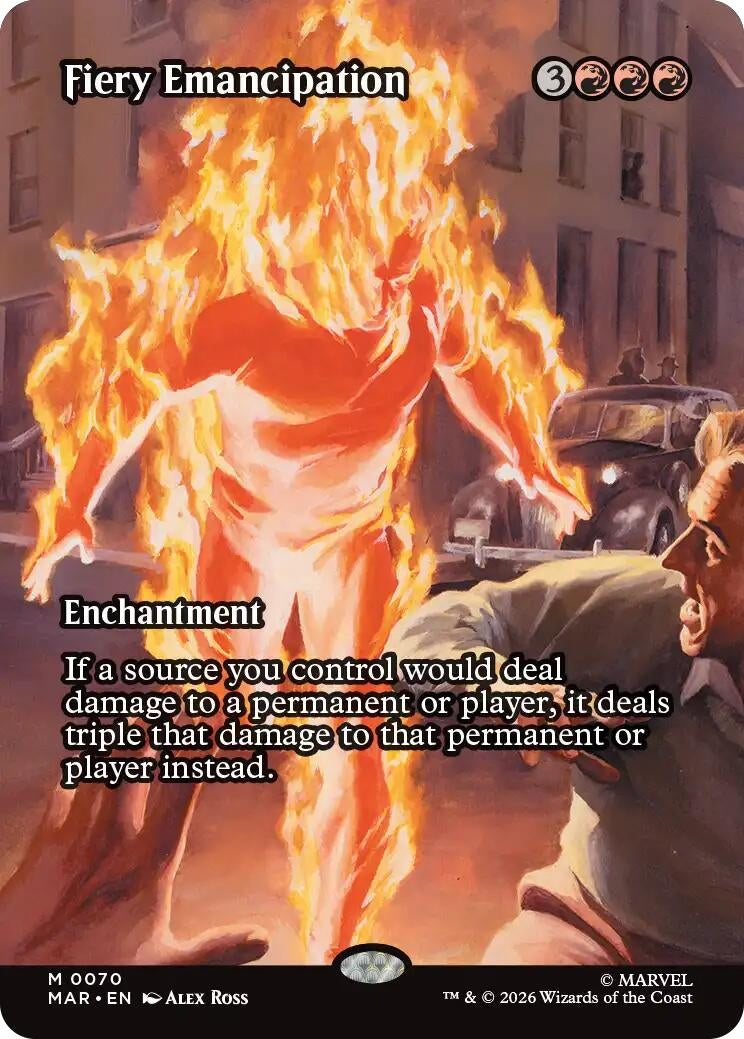 Image for Fiery Emancipation (Borderless) (70) (MAR) - Magic: The Gathering