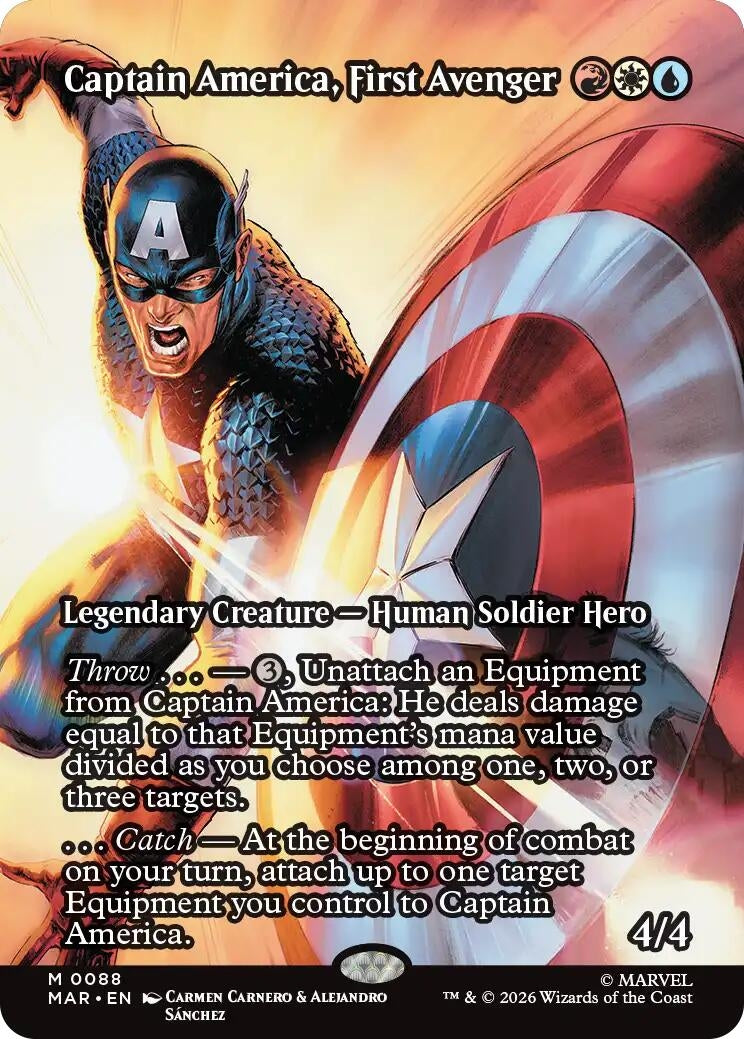 Image for Captain America, First Avenger (Borderless) (88) (MAR) - Magic: The Gathering