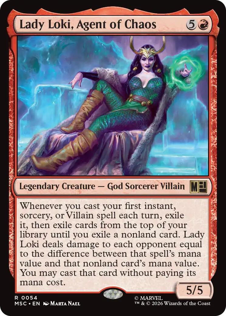 Image for Lady Loki, Agent of Chaos (Surge Foil) (54) (MSC) - Magic: The Gathering