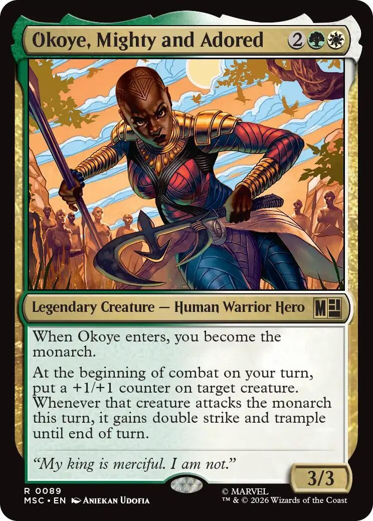 Image for Okoye, Mighty and Adored (Surge Foil) (89) (MSC) - Magic: The Gathering