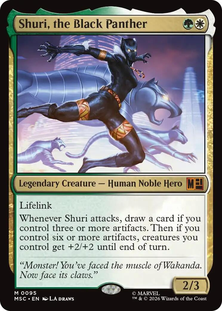 Image for Shuri, the Black Panther (Surge Foil) (95) (MSC) - Magic: The Gathering