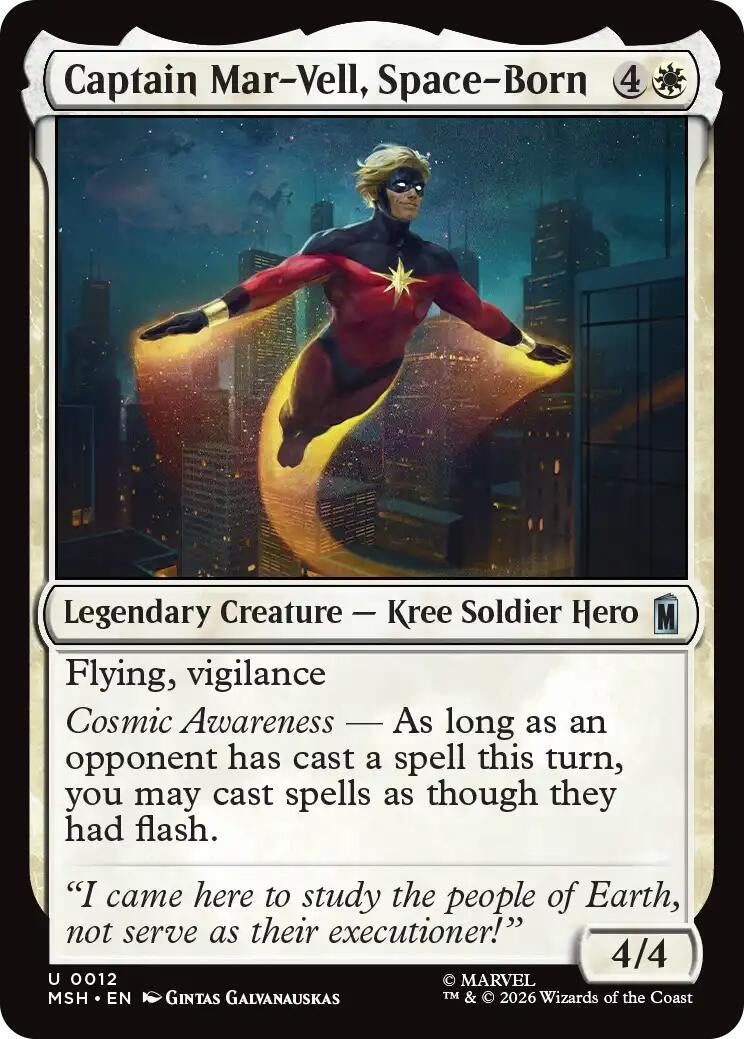 Image for Captain Mar-Vell, Space-Born (12) (MSH) - Magic: The Gathering