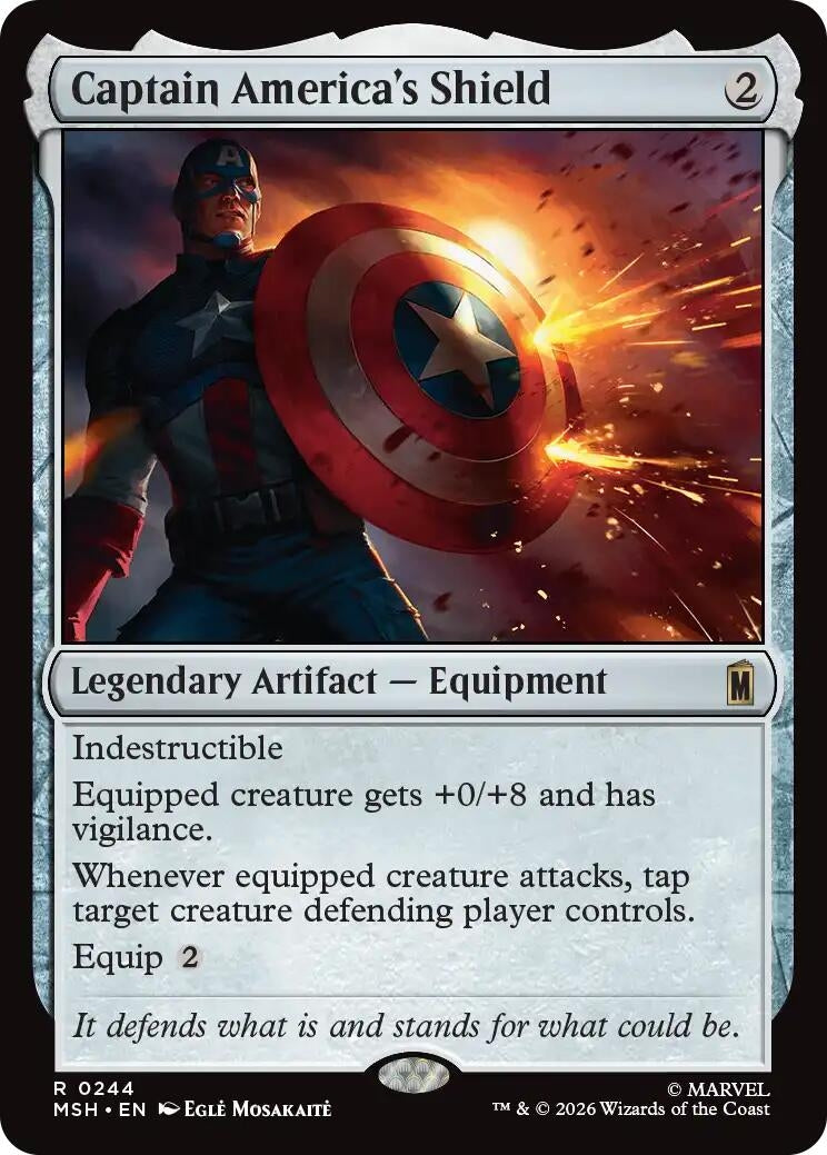 Image for Captain America's Shield (244) (MSH) - Magic: The Gathering