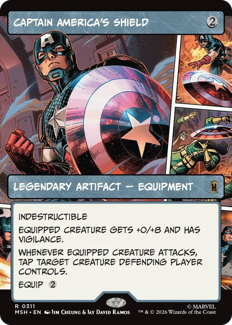 Image for Captain America's Shield (Borderless) (0311) (311) (MSH) - Magic: The Gathering