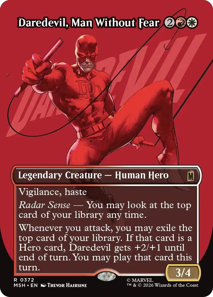 Image for Daredevil, Man Without Fear (Borderless) (0372) (372) (MSH) - Magic: The Gathering