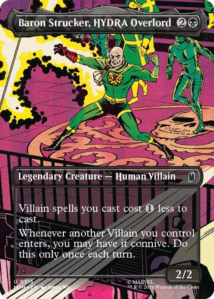 Image for Baron Strucker, HYDRA Overlord (Borderless) (315) (MSH) - Magic: The Gathering