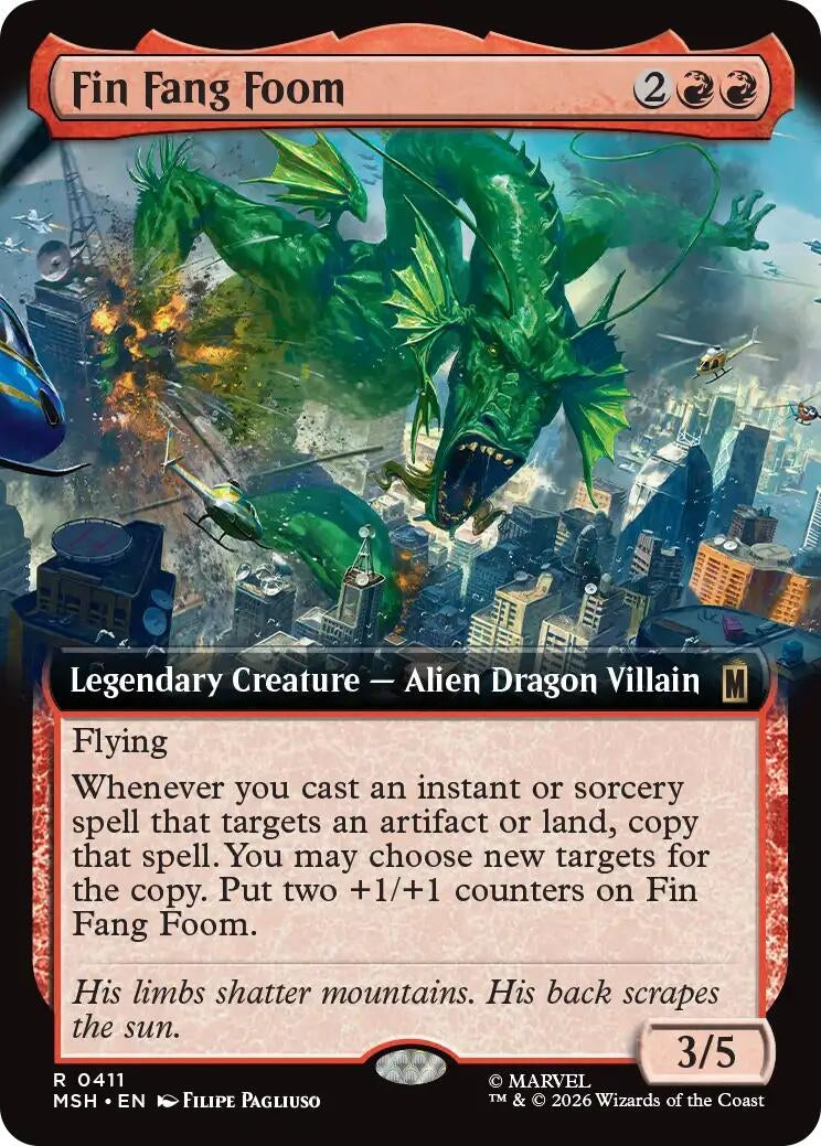 Image for Fin Fang Foom (Extended Art) (411) (MSH) - Magic: The Gathering