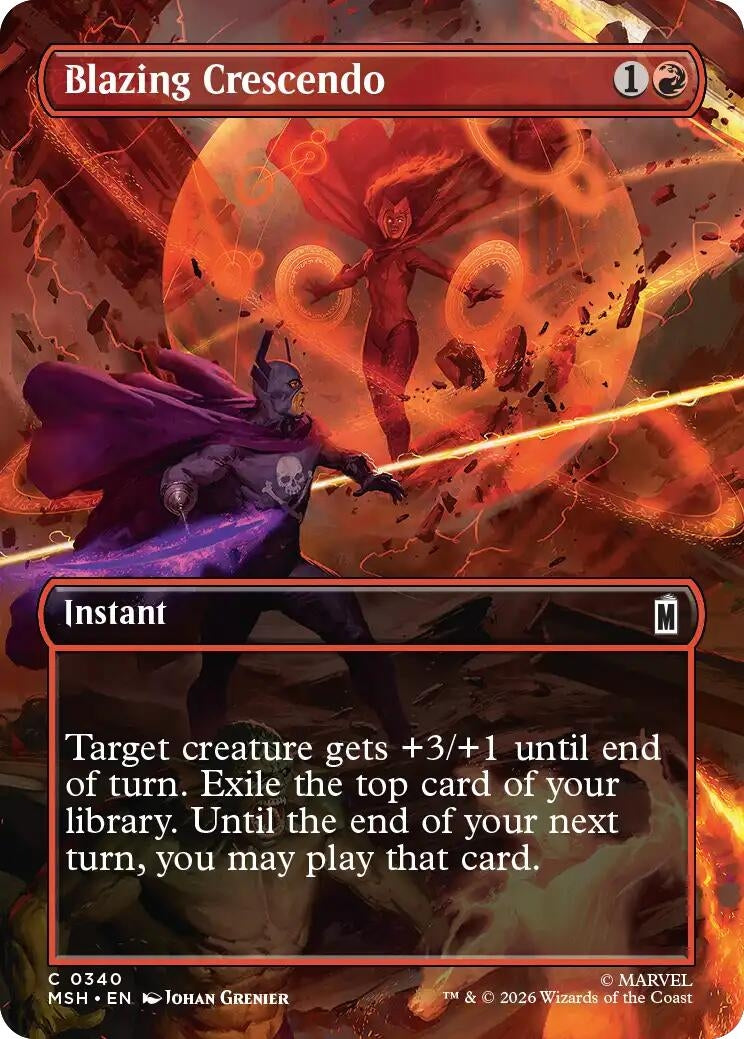Image for Blazing Crescendo (Borderless) (340) (MSH) - Magic: The Gathering