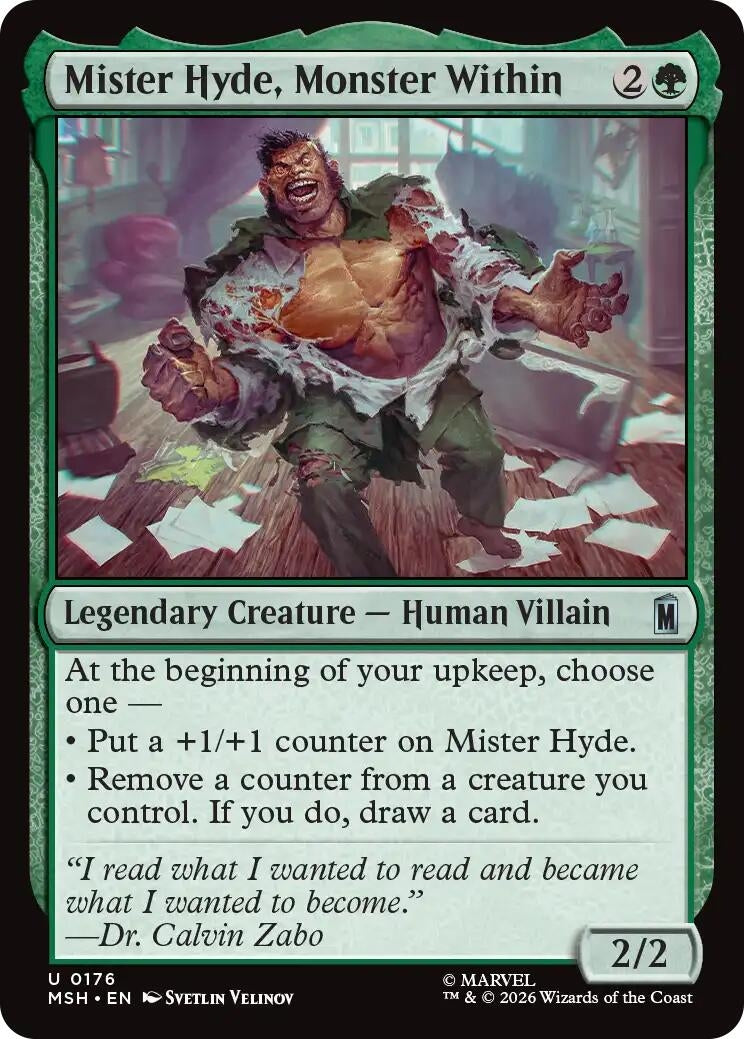Image for Mister Hyde, Monster Within (176) (MSH) - Magic: The Gathering