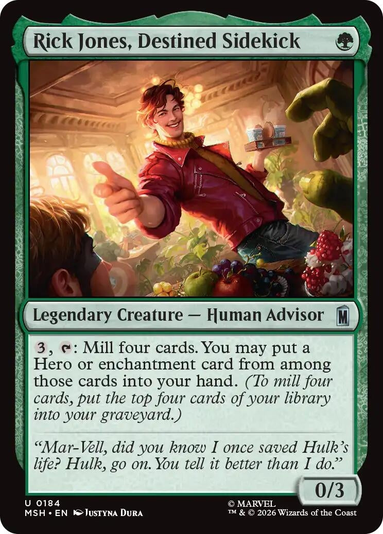 Image for Rick Jones, Destined Sidekick (184) (MSH) - Magic: The Gathering