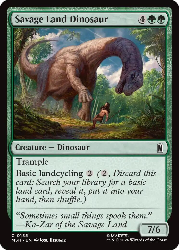 Savage Land Dinosaur (185) (MSH)