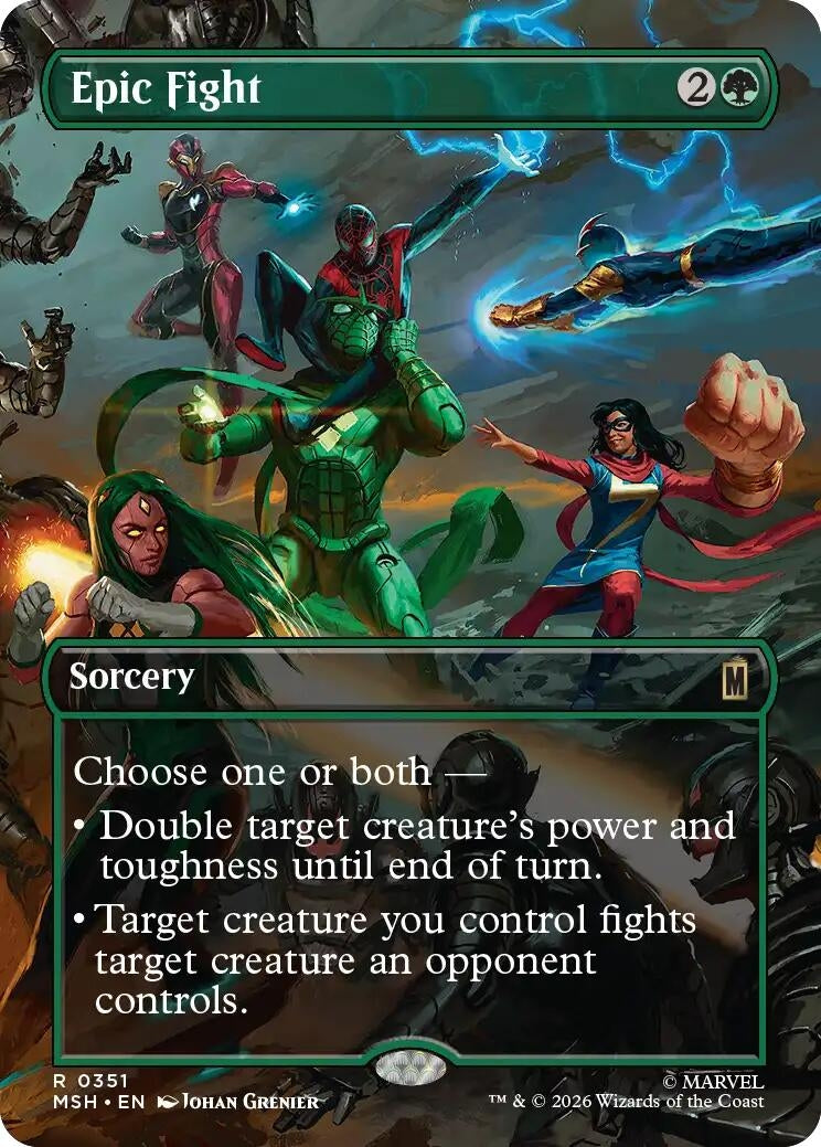 Image for Epic Fight (Borderless) (351) (MSH) - Magic: The Gathering