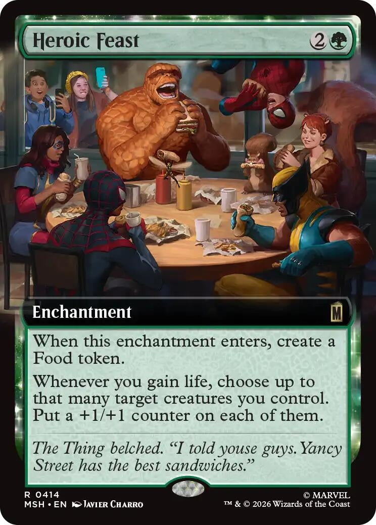 Image for Heroic Feast (Extended Art) (414) (MSH) - Magic: The Gathering