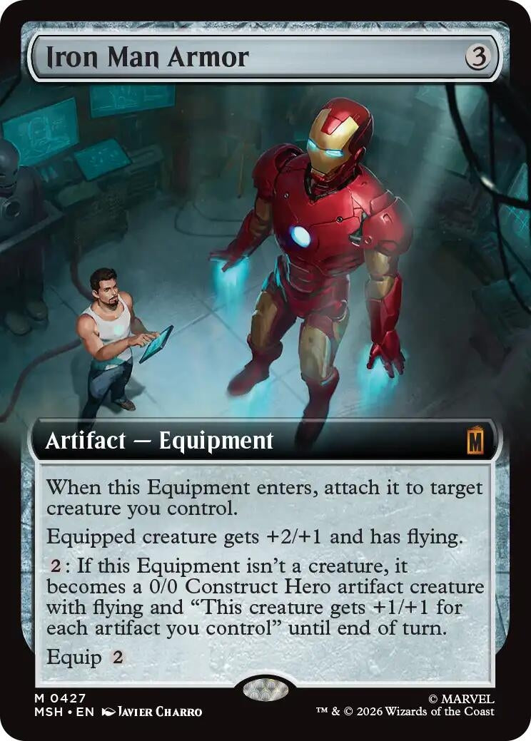 Image for Iron Man Armor (Extended Art) (427) (MSH) - Magic: The Gathering