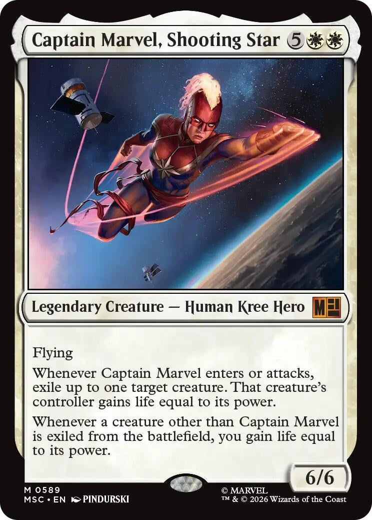 Image for Captain Marvel, Shooting Star (589) (MSC) - Magic: The Gathering