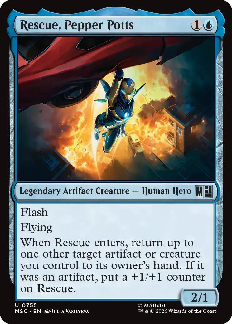 Image for Rescue, Pepper Potts (755) (MSC) - Magic: The Gathering
