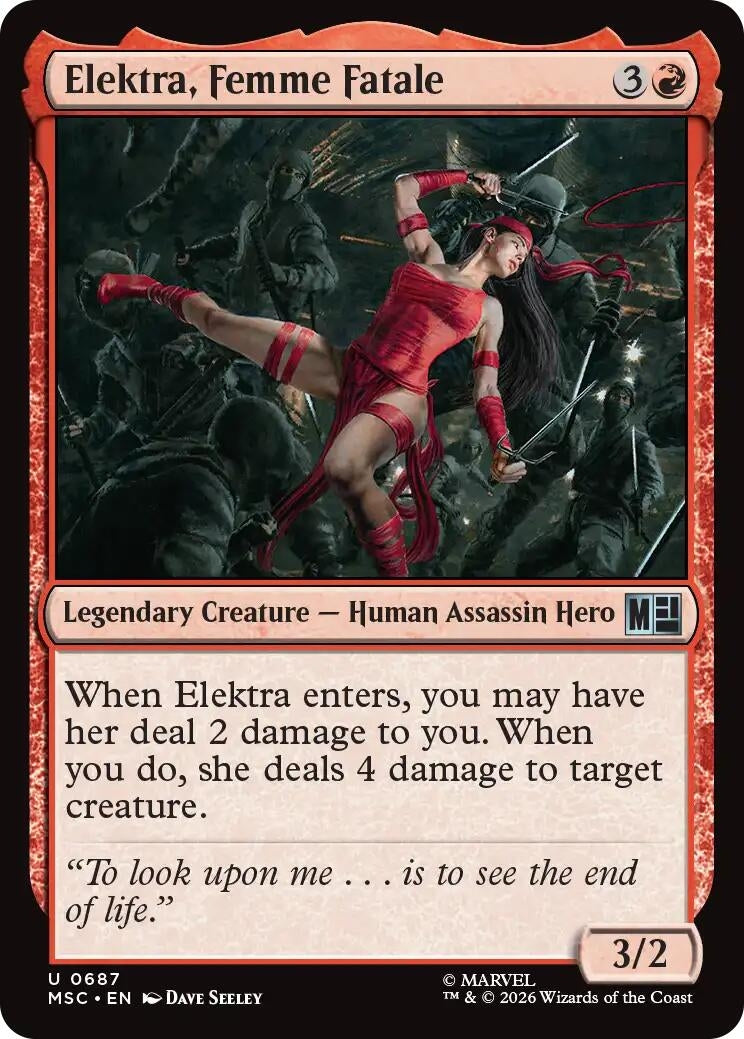 Image for Elektra, Femme Fatale (687) (MSC) - Magic: The Gathering