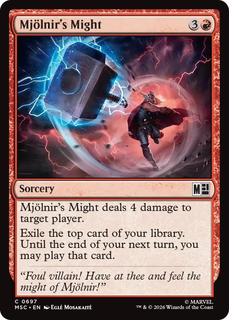 Image for Mjolnir's Might (697) (MSC) - Magic: The Gathering