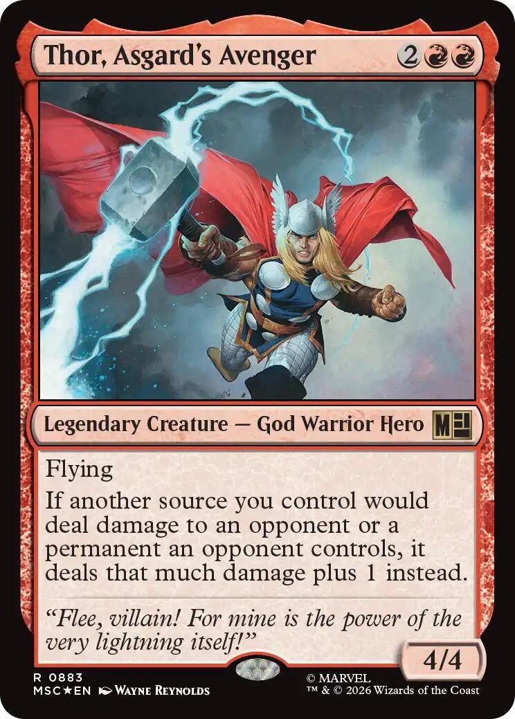 Image for Thor, Asgard's Avenger (Surge Foil) (883) (MSC) - Magic: The Gathering